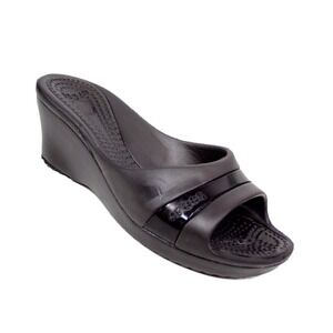Crocs Sassari Wedge Heel Sandals Black Women's Size 9 | Crocs Shoes